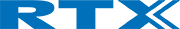 Et blåt RTX logo